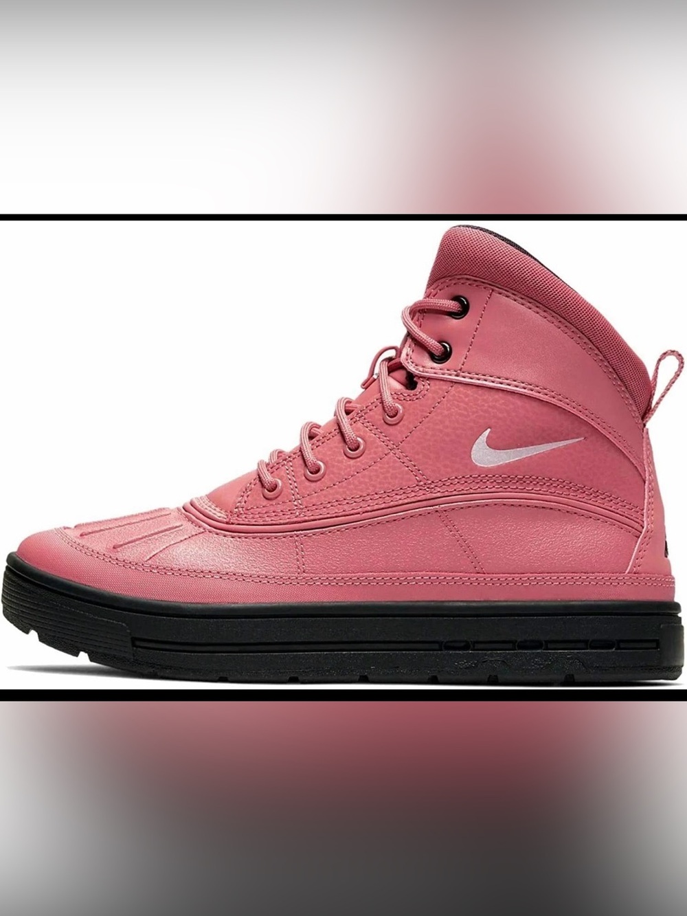 Nike Pink Lace-Up Men/Women's Boot with Black Sole